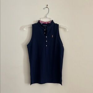 Ralph Lauren Navy Sleeveless Polo Shirt